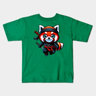 Ninja Red Panda Kids T-Shirt